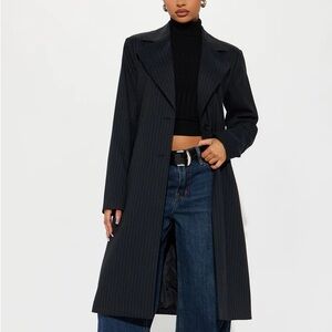 Women’s Black Pinstripe Blazer